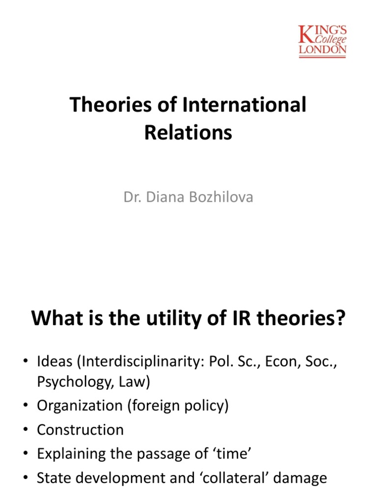 Overview of International Relations Theories | PDF | International ...