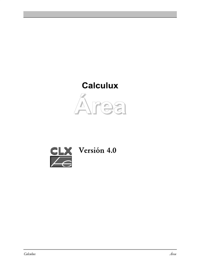 Guía de Usuario de Calculux Área 4.0 | PDF