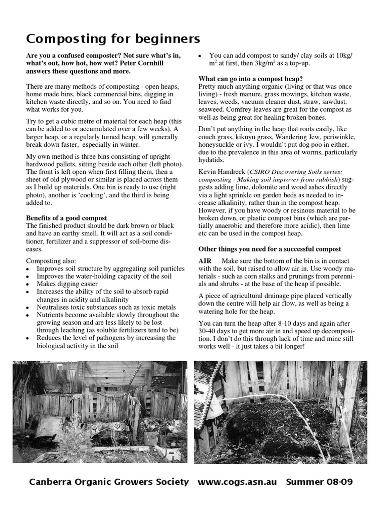 Organic Composting For Beginners | PDF
