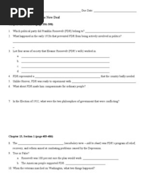 guided reading notes-the new deal