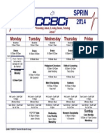 Class Schedule 2014 Spring