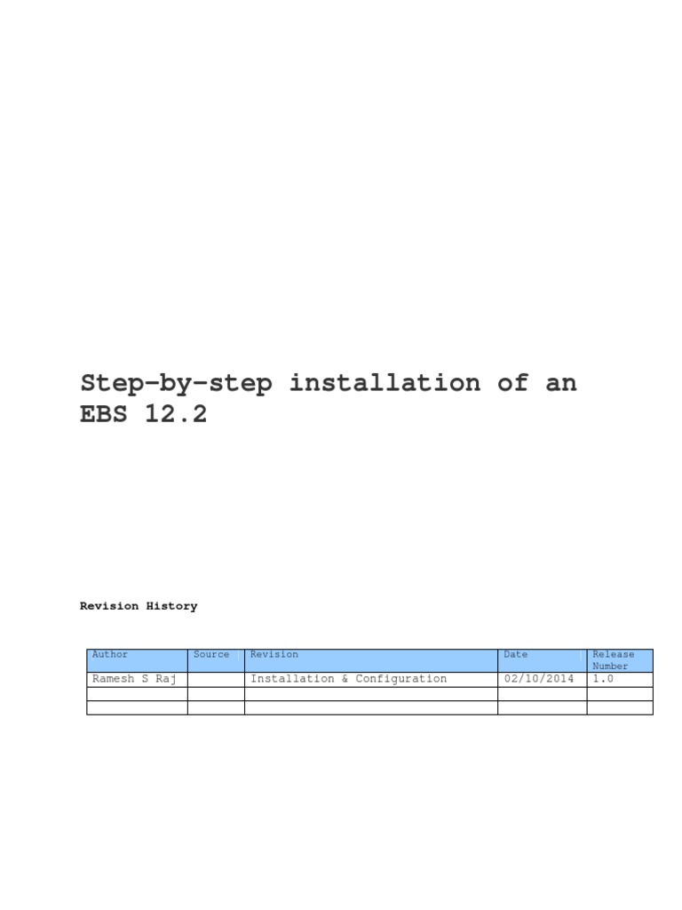 Oracle E Business R12 2 Step By Step Installation Guide Pdf Oracle