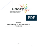 Reglamento de Organizacion y Funciones 2013