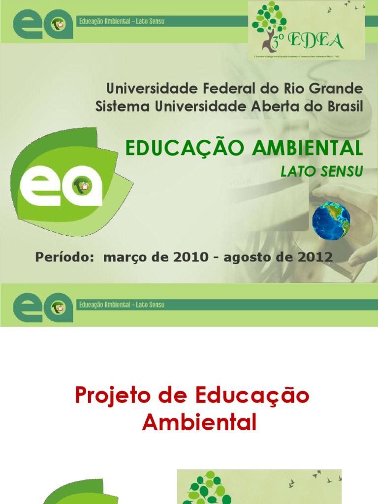 Projeto de Educacao Ambiental - Guia 2 | PDF | Ambiente natural | Cognição