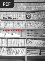 Paper Knowledge by Lisa Gitelman