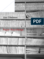 Paper Knowledge by Lisa Gitelman