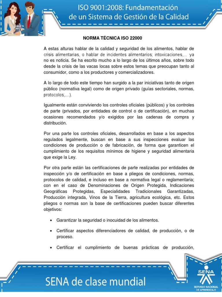 Norma ISO 22000: Seguridad Alimentaria | PDF | Análisis de Riesgo y ...