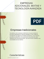Empresas Tradicionales, Mixtas y de Tecnología Avanzada