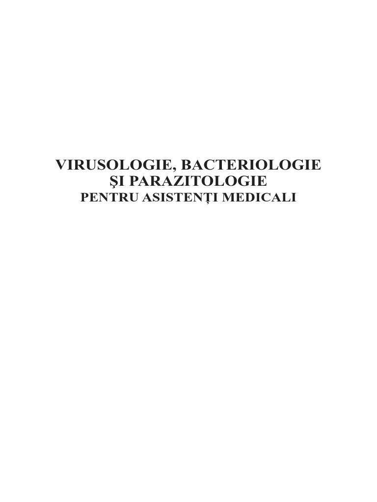 virusologie bacteriologie si parazitologie pentru asistenti medicali
