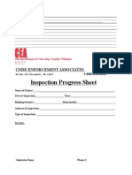 Inspection Progress Sheet: Code Enforcement Associates