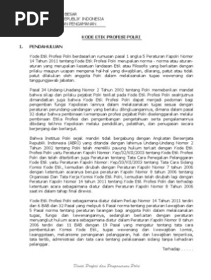 Makalah Tentang Kode Etik Profesi Polri Docx