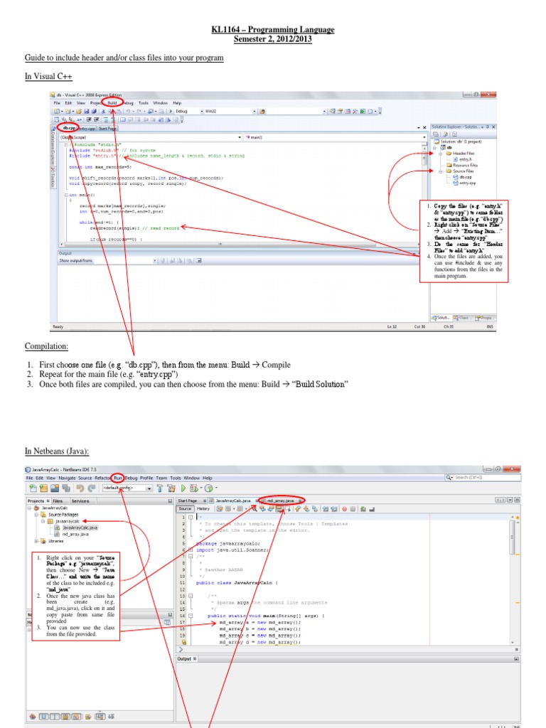 Include Header/Class Files in C++/Java | PDF