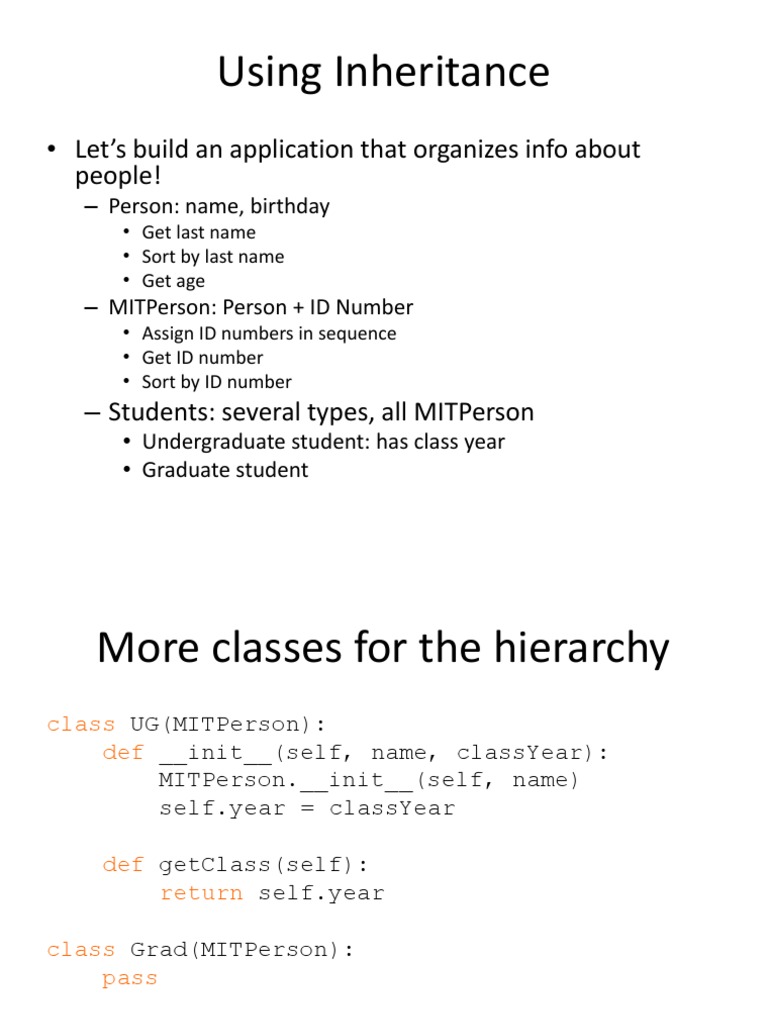 Understanding Class Hierarchy in Inheritance | PDF
