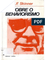 SKINNER, B. F. - Sobre o Behaviorismo