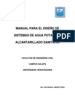 MANUAL PARA EL DISEÑO DE SISTEMAS DE AGUA POTABLE Y ALCANTARILLADO SANITARIO