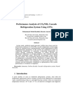 Performance Analysis of Co /NH Cascade Refrigeration System Using Anns