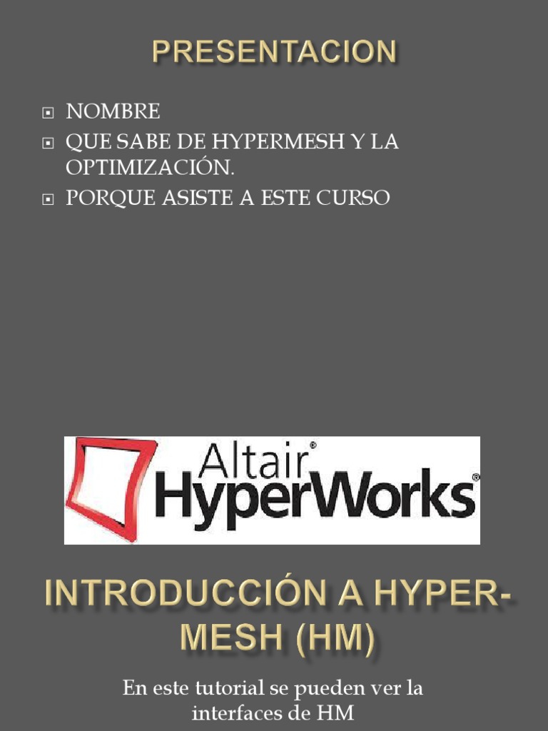 Guía de Uso de HyperMesh y Optimización | PDF | Ventana (informática ...