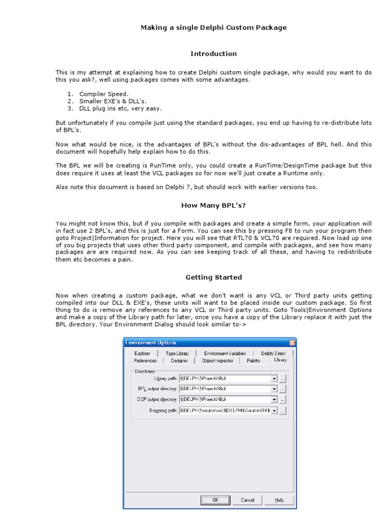 Creating a Single Delphi Custom Package | PDF | Library (Computing ...