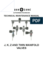 Aqualung J,K,Z and Twin Manafold Valve Technician Service Manuals