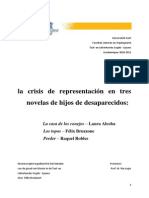 La crisis de representación en tres novelas de hijos de desaparecidos