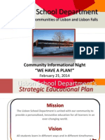 Lisbon School Dept Informational Night Feb 252014