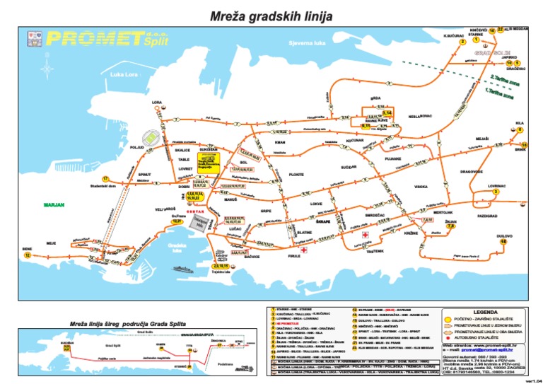 Promet Split-Mreza Gradskih Linija | PDF