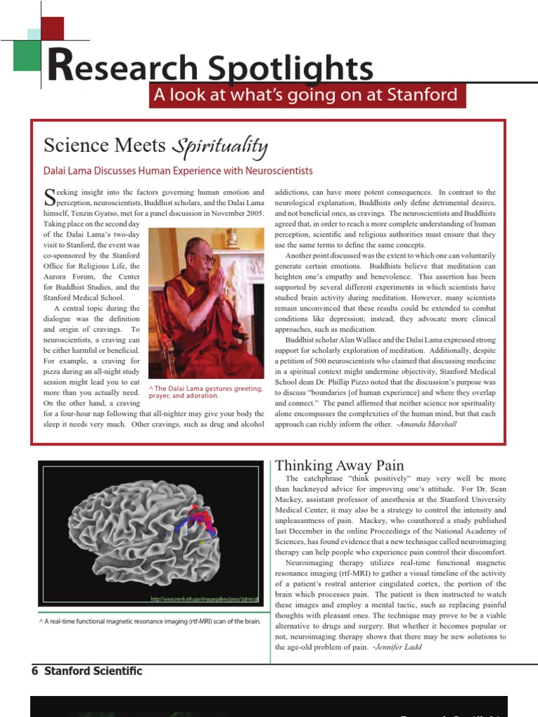 Dalai Lama and Neuroscientists Discuss Emotions | PDF | Medical Imaging ...