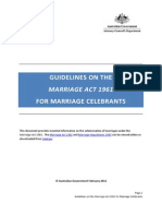 Guidelines On The Marriage Act 1961 For Marriage Celebrants