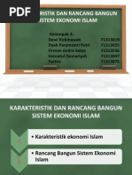 Karateristik Dan Rancang Bangun Sistem Ekonomi Islam