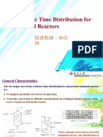 Residence Time Distribution For Chemical Reactors