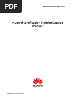 Huawei Certification Training Catalog (Subcontractors) V1.2