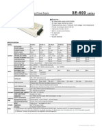 600W Single Output Power Supply Specifications