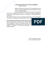 DESARROLLAR LA PRÁCTICA REFLEXIVA EN EL OFICIO DE ENSEÑAR Reporte