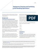 Basic Elements of Equipment Cleaning and Sanitizing in Food Processing and Handling Operations