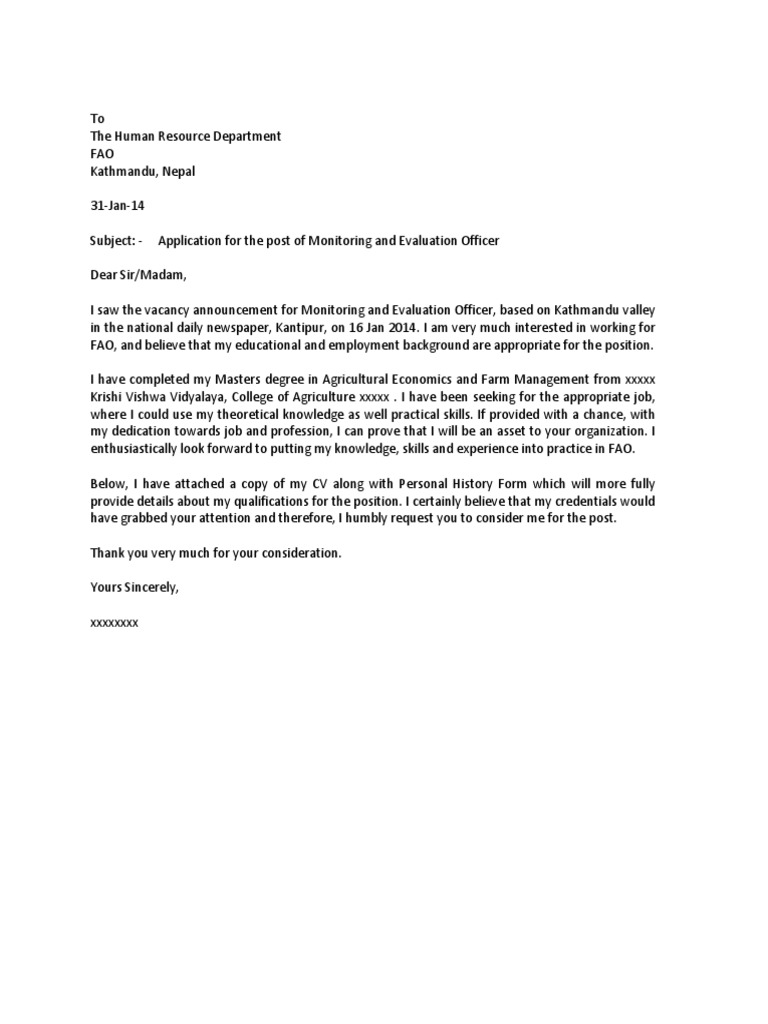 Cover Letter Pdf