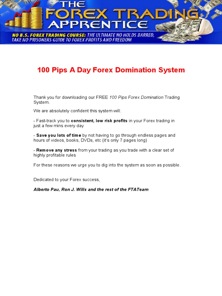 100 Pips Futures Contract Foreign Exchange Market - 