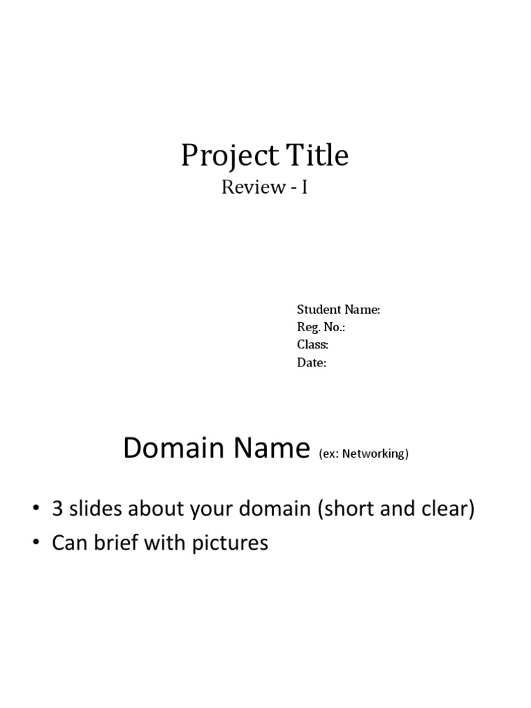 Project Review Template for Students | PDF | Teaching Methods ...