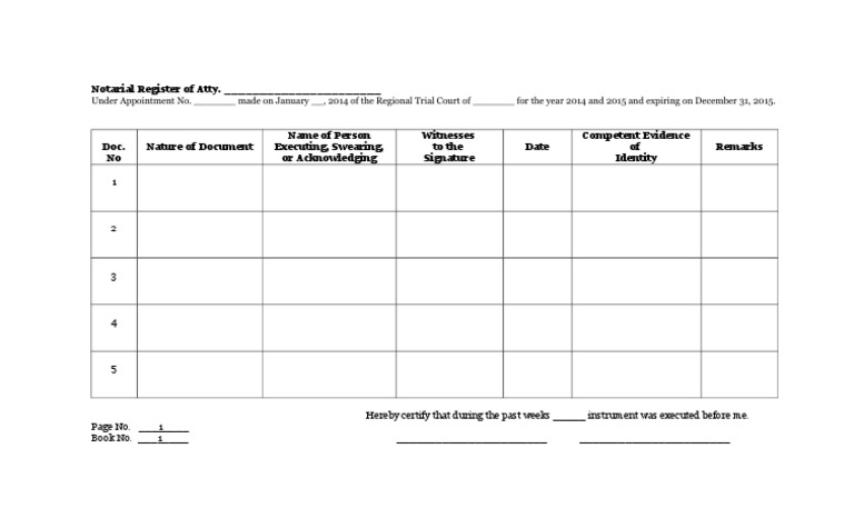 Notarial Register for 2014-2015 | PDF | Foreign Language Studies | Law