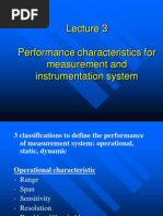 Performance Characteristics For Measurement and Instrumentation System