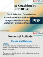 SSC CGL Numerical Aptitude Clocks and Calendar