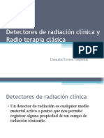 Detectores de Radiación Clínica y Radio Terapia Clásica