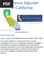 Download Insurance Adjuster In California by Trinity Insurance Services SN209341695 doc pdf