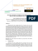 Analysis and Design of Three Legged 400kv Double Circuit Steel Transmission