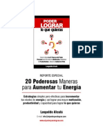 20 Maneras Aumentar Energia