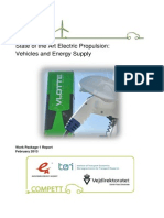 State of the Art Electric Propulsion Vehicles and Energy Supply