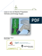 State of The Art Electric Propulsion Vehicles and Energy Supply