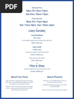 Darwin Brasserie Dining Menu 2025 | PDF | Menu | Restaurants
