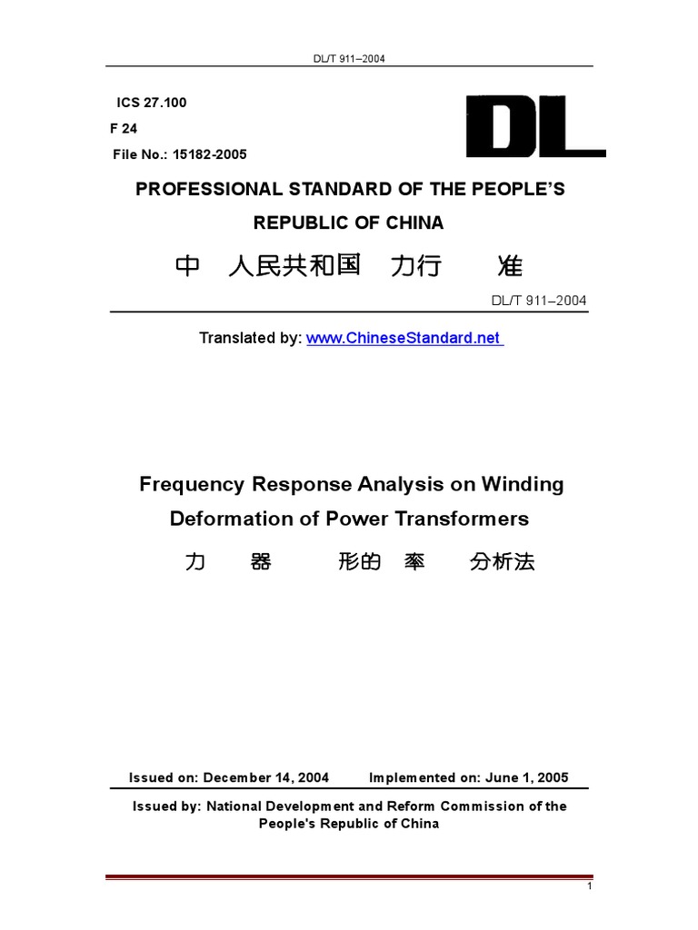 Frequency Response Analysis for Transformers | PDF | Nature