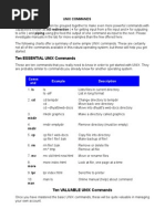 Ten ESSENTIAL UNIX Commands