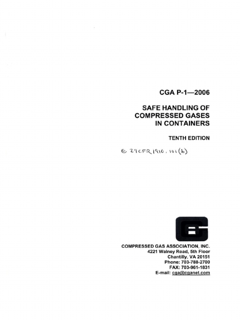 Compressed Gas Association Pamphlet 1965 (2006) PDF